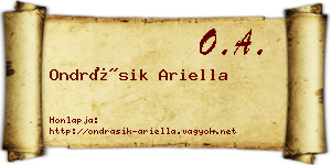Ondrásik Ariella névjegykártya